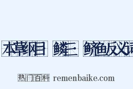 本草纲目·鳞三·鲚鱼反义词是什么意思的图片